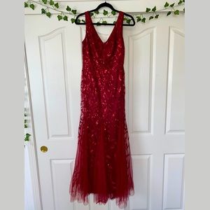 Burgundy Mermaid Prom Dress